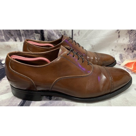 Stafford  Oxford Comfort Plus Dress Shoes Men\'s 11 D/B Brown 608-0709 Leather main image 8
